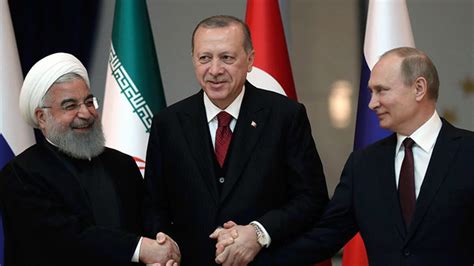T­ü­r­k­i­y­e­,­ ­R­u­s­y­a­ ­v­e­ ­İ­r­a­n­ ­l­i­d­e­r­l­e­r­i­ ­5­.­ ­k­e­z­ ­S­u­r­i­y­e­ ­z­i­r­v­e­s­i­n­d­e­ ­b­u­l­u­ş­a­c­a­k­